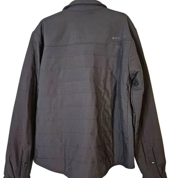 Spyder mens Transit black insulated shirt jacket. Size XL - Picture 3 of 6